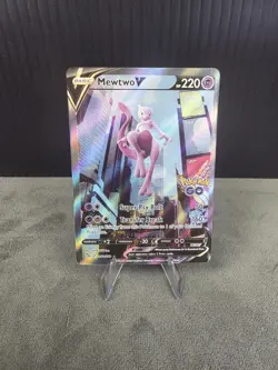 Mewtwo V 072/078 Pokemon GO Holo Alternate Art Full Art Ultra Rare Pokemon TCG - Image 1