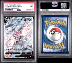 2022 POKEMON SWORD & SHIELD ASTRAL RADIANCE FULL ART/ORIGIN FORME PALKIA V PSA 9 - Image 3