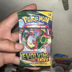 2021 Pokemon Evolving Skies Booster Pack Factory Sealed Rayquaza never weighed - Image 1