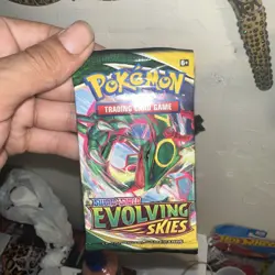 2021 Pokemon Evolving Skies Booster Pack Factory Sealed Rayquaza never weighed - Image 5