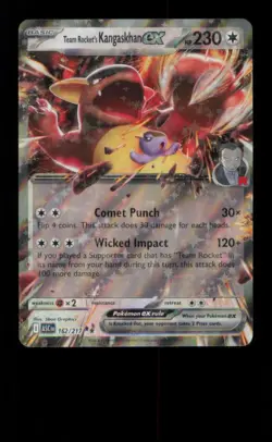TEAM ROCKET'S KANGASKHAN EX DOUBLE RARE 162/217 NM POKEMON - Image 1