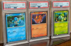 Pokemon 151 Poster Collection Promo Set PSA 9 Charmander Squirtle Bulbasaur - Image 1