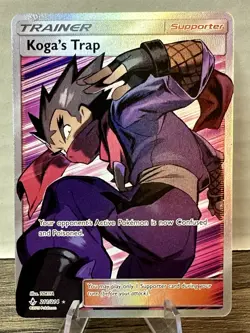Pokemon TCG - Koga's Trap Full Art Ultra Rare 211/214 Unbroken Bonds - Image 1