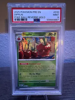 Dipplin 10/131 PokeBall Reverse Holo Graded PSA 9 English Pokemon Card - Image 1