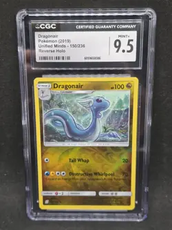 Dragonair 150/236 Unified Minds Pokemon Card Graded CGC Mint+ 9.5 - Image 1