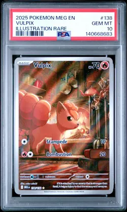 Vulpix Pokemon Meg En-Mega Evolution 138 NM PSA 10 - Image 1