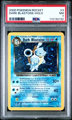 Dark Blastoise-Holo Pokemon Rocket 3 NM PSA 7 - Image 1