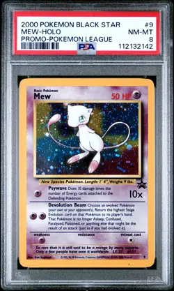 Mew-Holo Pokemon Promo Black Star 9 NM PSA 8 - Image 1