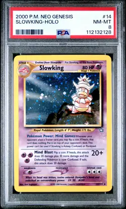 Slowking-Holo Pokemon Neo Genesis 14 NM PSA 8 - Image 1
