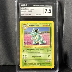Nidoqueen 1999 Jungle 7/64 Pokemon Card Vintage CGC 7.5 Near Mint+ - Image 1