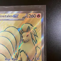 Pokemon Ninetales EX Ultra Rare Full Art Holo 186/165 SV151 260 HP English - Image 3