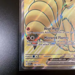 Pokemon Ninetales EX Ultra Rare Full Art Holo 186/165 SV151 260 HP English - Image 4