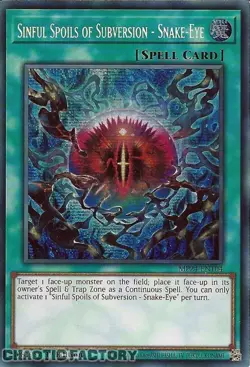 YUGIOH MP24-EN104 Sinful Spoils of Subversion - Snake-Eye Prismatic Secret Rare - Image 1