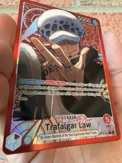 One Piece CCG Trafalgar Law Leader Alternate ART OP14-001 EN - Image 2