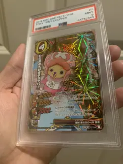 PSA 9 2014 MIRACLE BATTLE CARDDASS ONE PIECE OP18 7 TONY TONY CHOPPER - Image 5