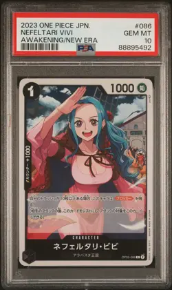 One Piece CCG Nefeltari Vivi #086 Japanese PSA 10 - Image 1