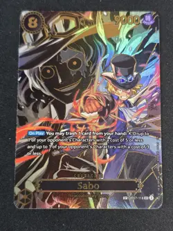 2025 One Piece OP07-118 Sabo SP Special Alt Art SEC Carrying On His Will NM/MINT - Image 1