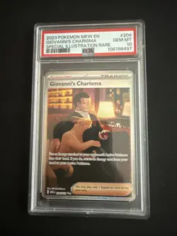 2023 Pokemon Mew en Giovanni's Charisma Special Illustration PSA 10 - Image 1