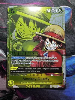Monkey D Luffy P-106 Winner Foil Promo One Piece Card 2026 - Image 1