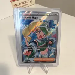 Pokemon Emcee's Hype Full Art Trainer-Supporter Holo English Pokemon TCG Card - Image 1