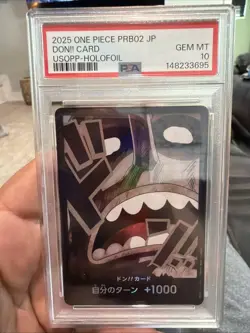 PSA 10 One Piece Card Don!! Card Usopp Holofoil PRB02 JP Premium Booster Vol 2 - Image 1