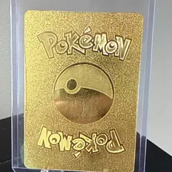 Pokemon Mcharizard EX Mega Evolution Gold Metal 230 HP Collectible Card - Image 2