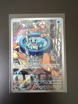 Pokemon TCG Squirtle Stellar Crown Illustration Rare Card 148/142 NM/M Condition - Image 1