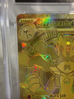 Mega Lucario Mega Hyper Rare Gold CGC 8.5 ERROR CARD *Read* - Image 2
