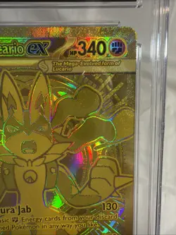 Mega Lucario Mega Hyper Rare Gold CGC 8.5 ERROR CARD *Read* - Image 3