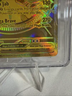 Mega Lucario Mega Hyper Rare Gold CGC 8.5 ERROR CARD *Read* - Image 4
