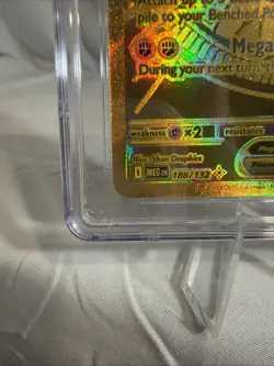 Mega Lucario Mega Hyper Rare Gold CGC 8.5 ERROR CARD *Read* - Image 5