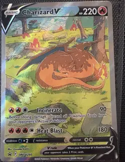 Sleeping Charizard V Card SWSH260 - Image 1