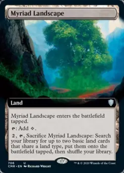 Myriad Landscape (Extended Art) - Light Play MTG Commander Legends - Image 1