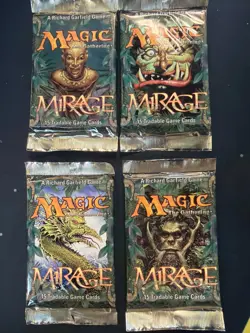 MTG Mirage Booster Pack Lot (4) – Sealed Vintage Magic The Gathering Packs - Image 1