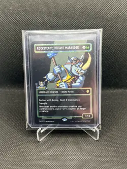 TMNT ROCKSTEADY, MUTANT MARAUDER - Surge Foil Borderless Pixel #0094 MTG Magic - Image 1