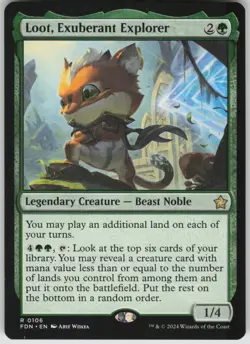 MTG Loot, Exuberant Explorer NM Foundations Magic 106 - Image 1