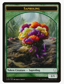Saproling Token (013) - Dominaria (DOM) (x4) PLAYSET MtG NM/LP - Image 1