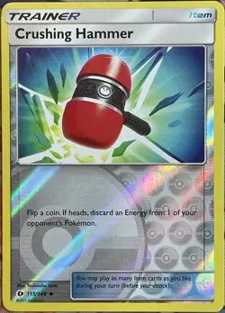 Crushing Hammer Reverse Holo - 115/149 - Sun & Moon Base Pokemon 2017 - Image 1
