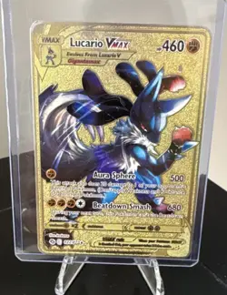 The Pokemon Company Lucario VMAX 022/074 Gold Metal 460 HP Pokemon Card - Image 1