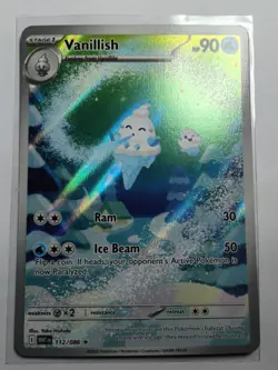 Pokemon TCG Vanillish White Flare Holo Card Illustration Rare 112/086 NM - Image 1