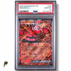2025 Pokemon Phantasmal Flames Oricorio ex 018/094 Double Rare Holo PSA 10 - Image 1