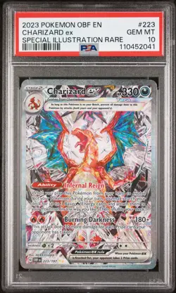 2023 Pokemon Obsidian Flames Charizard EX Special Illustration Rare PSA 10 SIR - Image 1