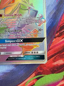 Rayquaza GX Secret LP 177 SM Sun & Moon Celestial Storm Rainbow Full Art Pokemon - Image 5