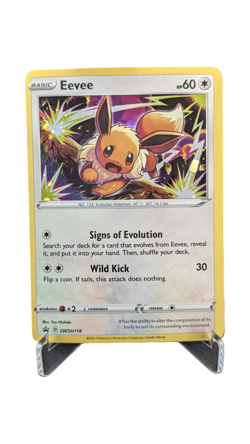 Eevee HD SWIRL SWSH118 Cosmos Holo Black Star Promo Pokemon NM 2021 Costco Chest - Image 1