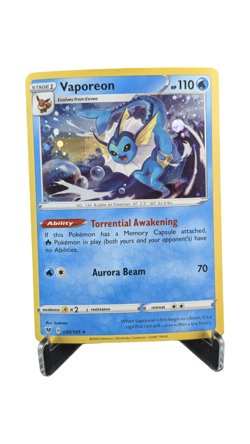 Vaporeon DOUBLE SWIRL 030/185 Cosmos Holo Promo Pokemon NM Collector Chest 2021 - Image 1