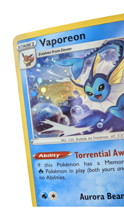 Vaporeon DOUBLE SWIRL 030/185 Cosmos Holo Promo Pokemon NM Collector Chest 2021 - Image 3