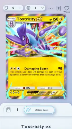 Pokemon Pocket TCG | Fantastical Parade | Toxicitrty Ex | 4 Diamond | DIGITAL - Image 1