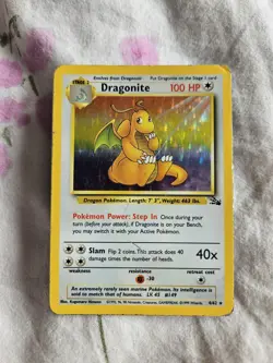 Dragonite 4/62 | Base Set Fossil | Holo Pokemon Card HP - Image 1