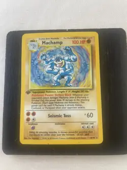 Machamp 1st Edition Holo Rare 1999 8/102 Base Set Unlimited Pokemon TCG - Image 3