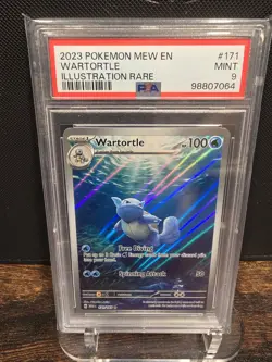 PSA 9 2023 POKEMON MEW EN-151 | ILLUSTRATION RARE WARTORTLE 171 - Image 1